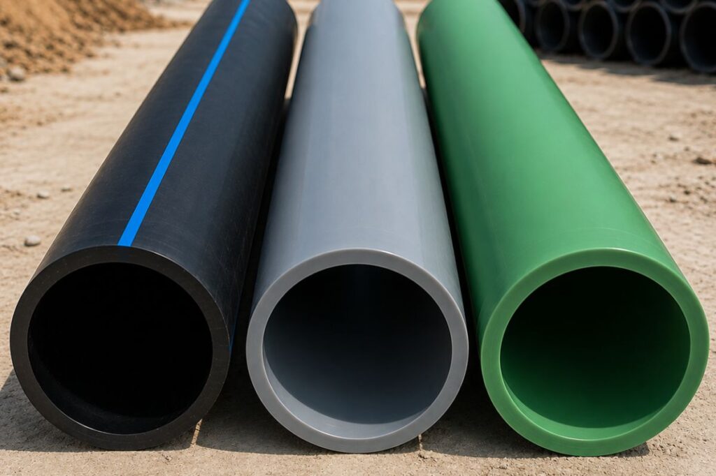 Choosing the right pipe for your project: HDPE, PVC, and PPR compared